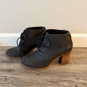 Toms Black Heeled Boots